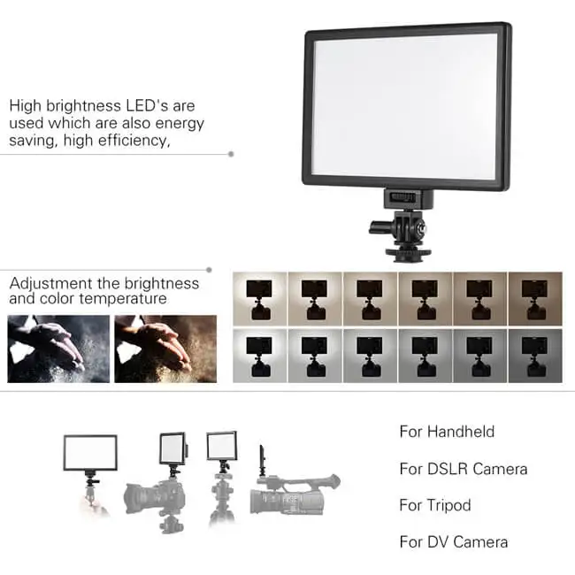 Photography  Camera Light Viltrox L116T for photo studio Bi-Color  DSLR Studio mini Lamp Panel for YouTube show live Camera