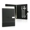 Jin Chi A4 A5 A6 notebook with power bank cable planner custom diary printing journal business gift set luxury book with usb