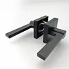 Full Set Zinc Alloy Black Privacy Door Security Entry Lever Mortise Sliding Hidden Door Handle Locks