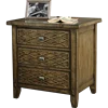 737-206 country style solid wood frame MDF oak veneer hands carving night stand NC finishing 30 sheen gloss