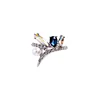 jz00154d Lily Inspired Crystal Pearl Delicate Silver Rings Jewelry Women
