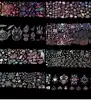 Beauty Personal Care Nail Suppliers Flower Mixed Symphony Foil Laser Starry Star Water Slide Decals Nail Sticker 24PCS