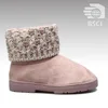 HC-185 BSCI approved factory 2019 new knitted shaft stitching sole cheap casual warm winter snow boot for woman