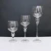 2019 hot selling wholesale price mouth blown tall glass candle holder set