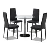 modern kitchen furniture home bar furniture round tempered glass top marble base kitchen table set