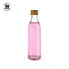 Durable Spirit Sample Bottle 80 ml Round Small Glass Liquor Bottles with Gold Caps