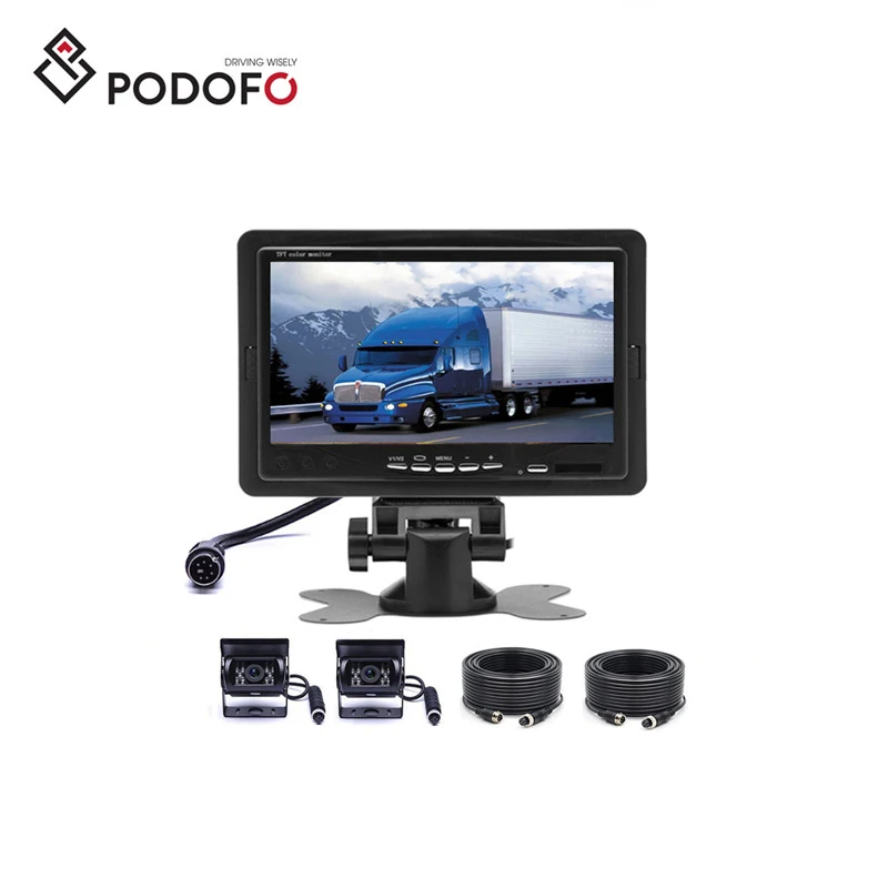 Cámara de video 10m 4-Pin Cable de alimentación de aviación Backup para el Kit de visión trasera coche camión