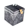 portable metal luxury leather rigid custom jewelry gift box