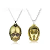 Classic Movie Alloy Link Chain Pendant Star W Robot Necklaces Men Trendy Jewelry Gift