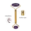 Amazon hot sale Sliver Welded Massager Royal Jade Roller ,Facial Face jade roller with box