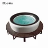 Freestanding or build-in whirlpool with digital control panel, acrylic massage bathtub with air bubble tub .