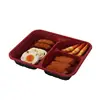 Disposable Safe Plastic Package 4 compartment Bento Lunch Box Food Container