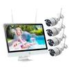 1080p 15.6" lcd Display Wifi NVR 4CH Outdoor Security CCTV Wireless Camera System