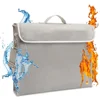 Fireproof Document Bag Fire and Water-Resistant Safe Briefcase Money Bag with TSA-Lock and Visible in The Dark