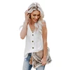 Wholesale Woman Solid Color Spaghetti Strap Buttoned Tank Top
