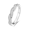 Women jewellery 925 sterling silver 3 A cubic zirconia simple fashion wedding band design ring