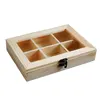 OEM ODM Luxury Small Pine Wood Multi-Grid Storage Gift Box Wood Gift Box Packaging