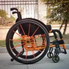 Stainless steel commode folding manual wheelchair solid tyres small wheels