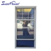Double glazed low-e glass single hung windows with grill