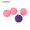 TOPKO 2019 Top Selling Private Label Eco-friendly Material Indoor Gym Exercise Peanut Silicone Massage Lacrosse Ball