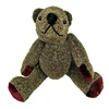 Customize Cute Grey Plush Teddy Bear Toy Finger Puppet Bedroom Furnishings
