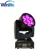 Free shipping high brightness 7x15w 4in1 rgbw led mini wash zoom beam moving head light for sale