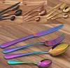 Western style porcelain tableware different color gold plated party set tableware