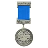 China factory artigifts custom black lanyard prefect metal badge medal