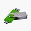 4GB OTG Dual Usb Flash Memory For Computer And Smartphone Otg Usb Flash Drive swivel 2 in 1 type c OTG usb disk