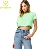 Ladies Plain Cotton T-shirts Short Sleeve Loose Fit Casual T Shirts For Women