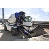 4 cubic auto weighing scale meter self loading cement concrete mixer truck with air conditioning for sale