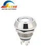 JT 12E-Q11Y Stainless steel small metal start stop push-button flat shape push button switches