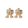 High Quality 18K Gold Plated Custom Name Alphabet Letter A-Z Initial Earring Studs Girls
