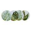 Home trendy salad dishes bone china kitchen plate sets palm leaf plates