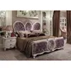 Franch style classic design royal wood carved bedroom romantic queen size bed