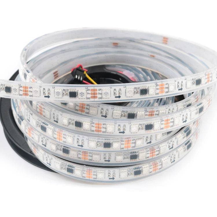 Arduino 12v 30leds rgb waterproof control ws2811 ucs1903 led strip