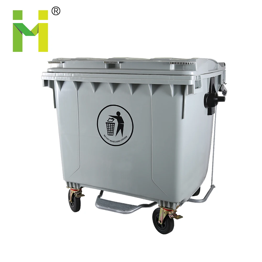 
660 l 1100l pedal wheeled pharmaceutical waste container 