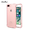 AT Crystal Clear Shockproof Case Reinforced Corners TPU Bumper Transparent Panel Cover for Apple iPhone 7 Plus / 8 Plus