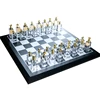 Luxury Piano painted wooden storage chess board with square crystal chess pieces