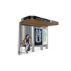 Informative smart city metal bus stop shed bus shelter digital signage