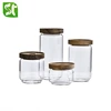 8 12 15 oz ounce round borosilicate weed glass candy food storage jar with acacia wood lid