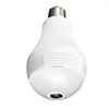 Fisheye 2.0 Megapixel bulb camera WiFi 360 Degree surveillance security lamp hidden camera with SD Card Speaker