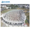 Big Volume curved roof design of space frame for shopping mall construction wedding hall