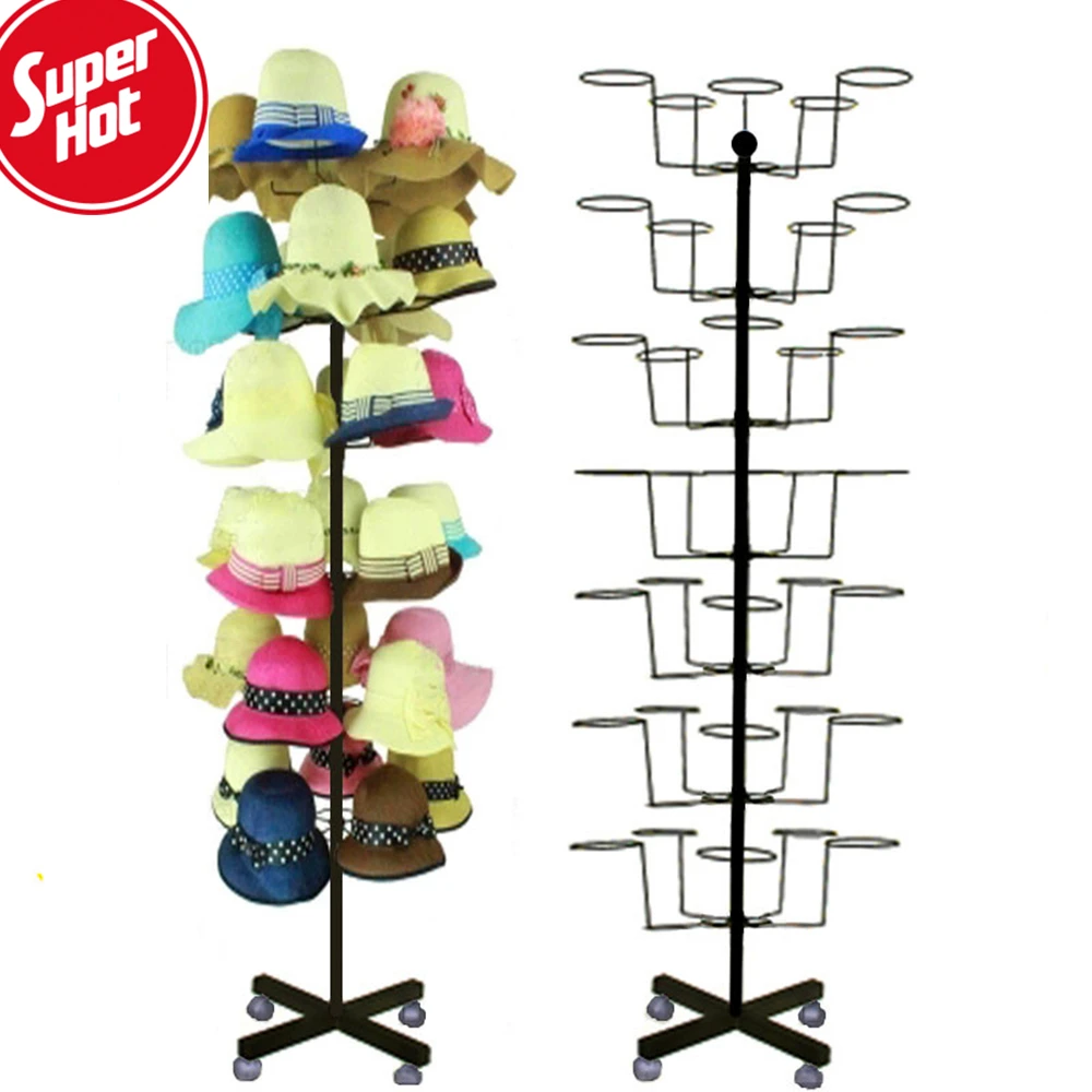 Wholesale Metal Baseball Cap Shelf Hi Hat Case Holder Rack Hat Stand
