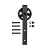 Heavy Duty Sturdy Sliding Barn Door Hardware Kit One Door - Smoothly and Quietly - Simple and Easy to Install