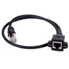 LBT 0.6m RJ45 Male to Female LAN Ethernet Network Cat6 Cat5e Cat5 Panel Mount Cable RJ45 Extension Extender Cord (Black)