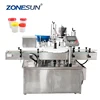 ZONESUN Desktop Electric Plastic Glass Crystal Water Perfume Shampoo Cosmetic Nail Polish Bottle Automatic Capping Machine