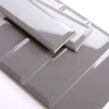 4x12 Grey glossy bevel living rooms interior wall tile design plastic wall tile subway tile glossy kitchen ceramic backsplash