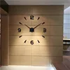 Convenient to use large luxury diy wall clock 3d stickers