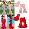 2019 children clothes sets one-shoulder clothing manufacturers cotton girls summer clothing